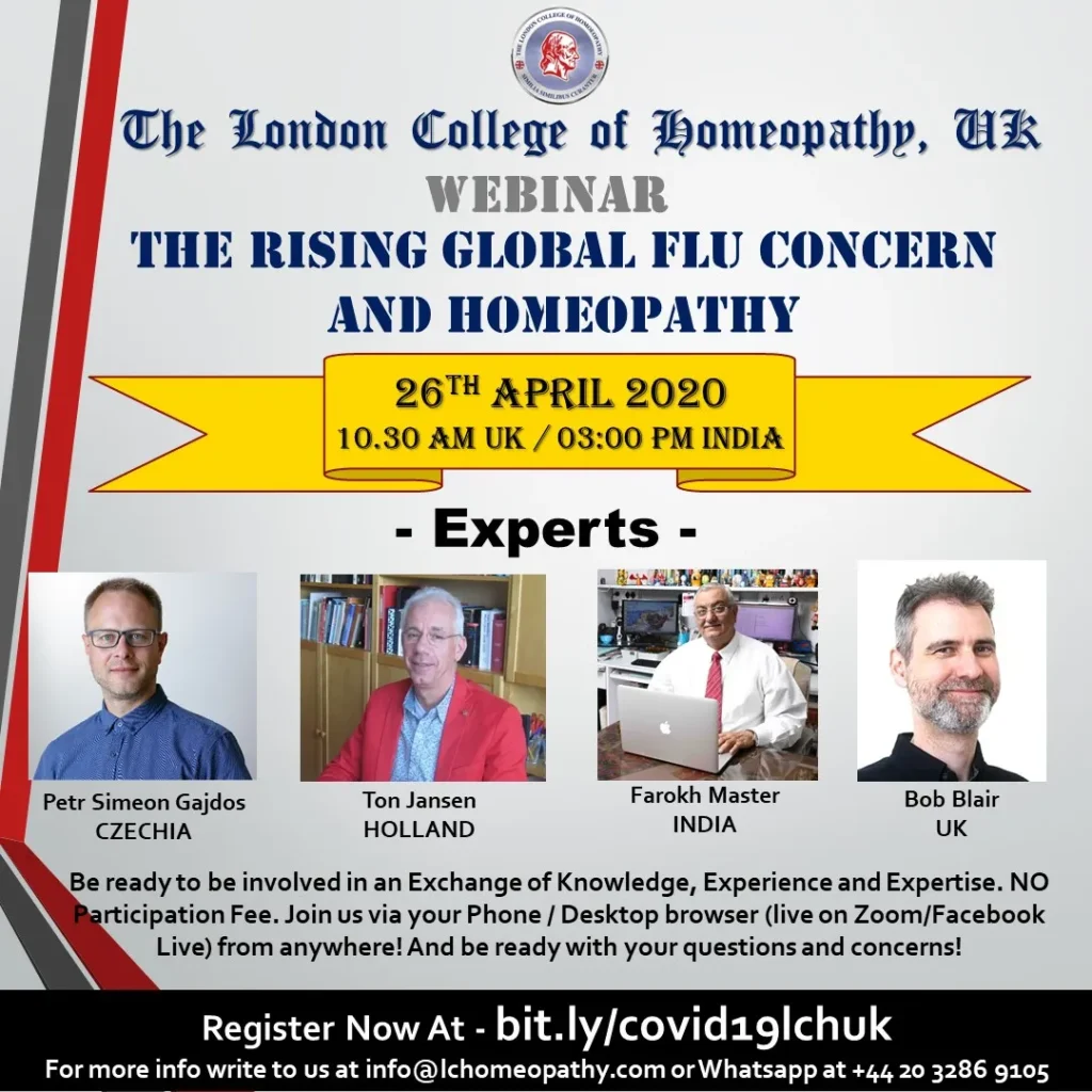 The rising global FLU concern and Homeopathy - Webinar by LCH UK