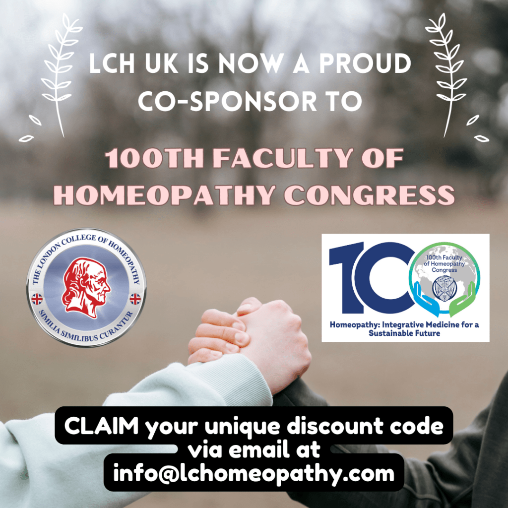 Announcing our support to the 100th Faculty of Homeopathy Congress: Homeopathy - Integrative Medicine for a Sustainable Future