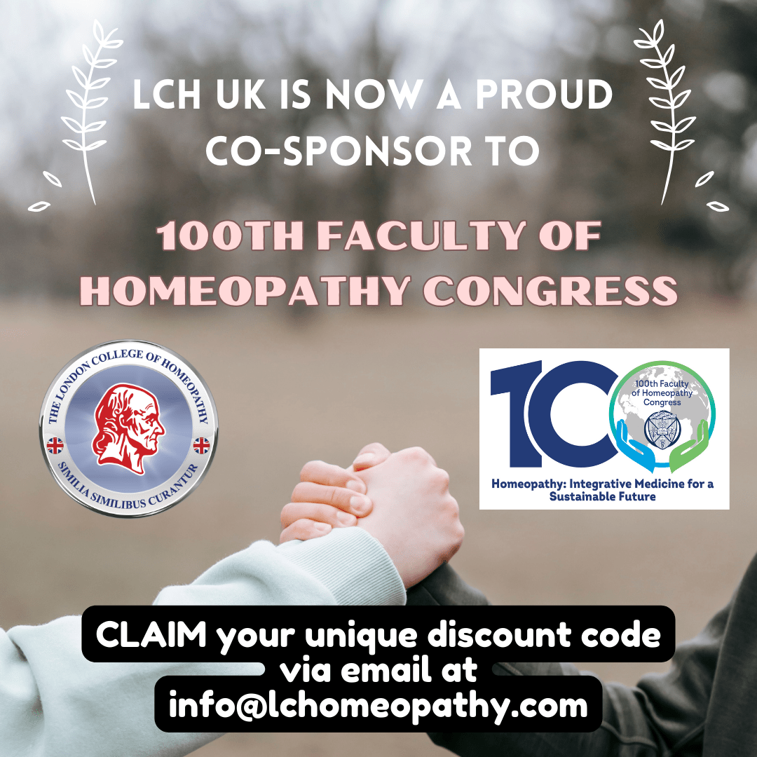 Announcing our support to the 100th Faculty of Homeopathy Congress: Homeopathy – Integrative Medicine for a Sustainable Future